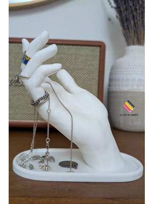 El Şeklinde Dekoratif Takı Organizeri, Modern Bileklik ve Saat Standı