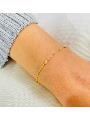 Normadia Şık Gold Renk Kadın Zincir Bilezik ve Künye, Zarif Takı Aksesuarı