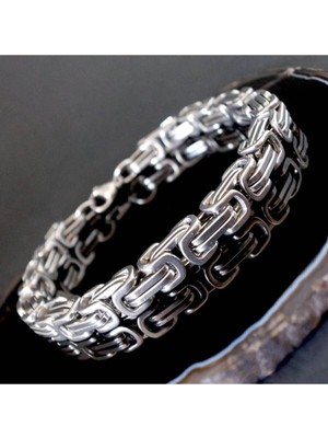 Normadia Şık Erkek Çelik Kral Bileklik Künye, Modern ve Dayanıklı Takı