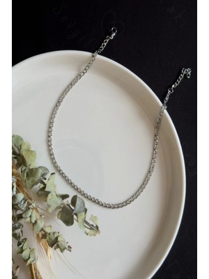 Normadia Çocuklar Için Şık Düz Zincirli Çelik Kolye - Arkadaş Serisi