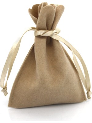 Şık ve Kullanışlı 7x9 cm Alkantra Ziynet Takı Kesesi, 100 Adetli Paket