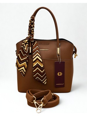 A.N Bags Çok Gözlü Askılı Fularlı Kadın El ve Omuz Çantası