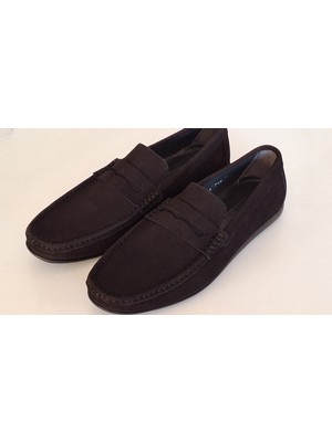 Darkwood-Erkek Loafer Günlük Ayakkabı-Natürel Nubuk Lacivert