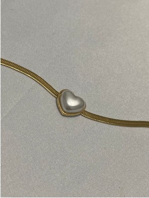 Normadia Şık Kalpli Çelik Zincir Bileklik, Zarif ve Modern Tasarım