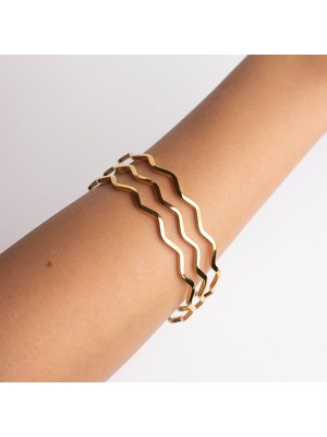 Normadia Şık 3'lü Paslanmaz Çelik Bilezik Takımı, Modern ve Zarif Tasarım