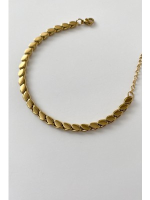 Normadia Şık Ince Arpa Modeli Kadın Çelik Bileklik, Zarif ve Dayanıklı Tasarım