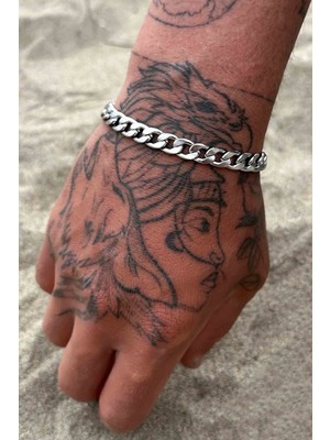 Normadia Erkek Gümüş Çelik Bileklik, Klasik ve Şık Tasarım