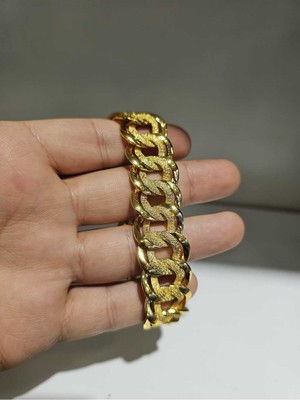 Normadia 22 Ayar Altın Kaplama Samanyolu Bileklik, 2 cm En, A+ Kalite