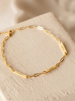 Normadia Kişiye Özel Tasarım Ataş Bileklik, Isim Yazılı Çift Bileklik, Sevgili Hediye