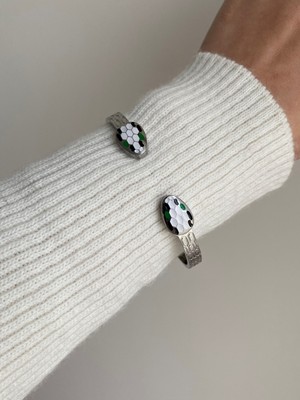 Normadia Şık Çelik Silver Snakey Sarmal Yılan Kelepçe, Kaliteli ve Kararma Yapmaz