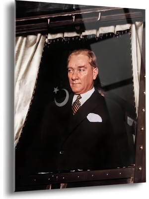 Atatürk Cam Tablo - Cam Tablolar - Atatürk Tablo - Atatürk Portresi - Atatürk Tablosu - ATA033