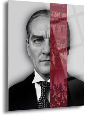 Atatürk Cam Tablo - Cam Tablolar - Atatürk Tablo - Atatürk Portresi - Atatürk Tablosu - ATA019