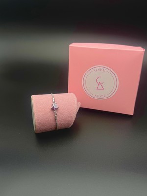 Normadia Işıltılı Zirkon Taşlı Yıldız Bileklik, Pembe ve Mor Ayarlanabilir