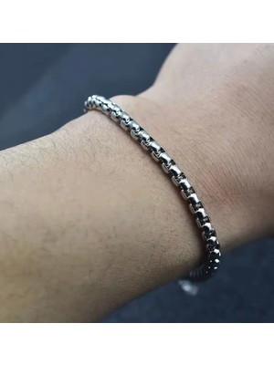 Normadia Şık 316L Çelik Gümüş Renk Örme Bileklik, Elegant Takı Tasarımı