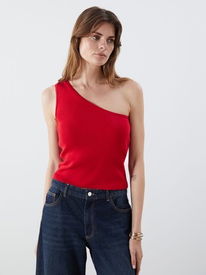 Lc Waikiki Yeni Sezon Tek Omuz Crop Kadın Triko Atlet