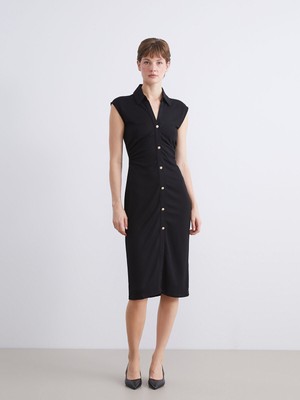 Lc Waikiki Yeni Sezon Büzgülü Gömlek Elbise