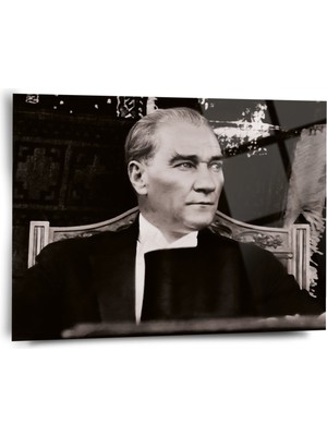 Atatürk Cam Tablo - Cam Tablolar - Atatürk Tablo - Atatürk Portresi - Atatürk Tablosu - ATA061