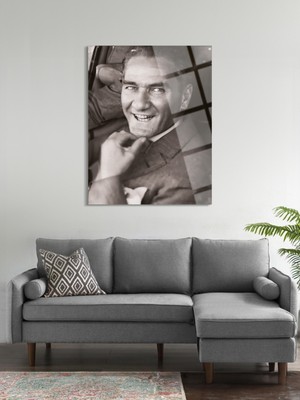 Atatürk Cam Tablo - Cam Tablolar - Atatürk Tablo - Atatürk Portresi - Atatürk Tablosu - ATA023