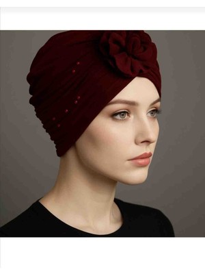 Butik Ayvitrin Kadın Inci Detay Arkadan Bağlamalı Çift Kullanim Bone