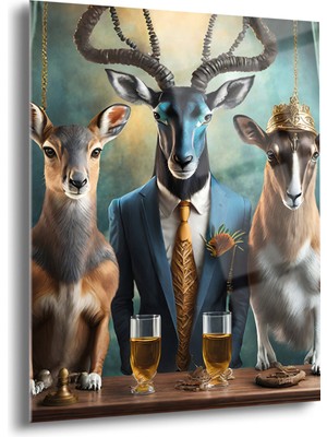 Geyik ve Ceylanlar Cam Tablo - MOD018