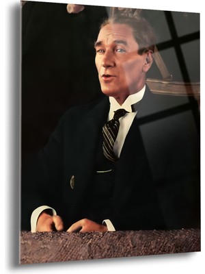 Atatürk Cam Tablo - Cam Tablolar - Atatürk Tablo - Atatürk Portresi - Atatürk Tablosu - ATA035