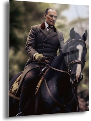 Atatürk Cam Tablo - Cam Tablolar - Atatürk Tablo - Atatürk Portresi - Atatürk Tablosu - ATA085