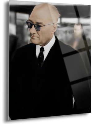 Atatürk Cam Tablo - Cam Tablolar - Atatürk Tablo - Atatürk Portresi - Atatürk Tablosu - ATA006