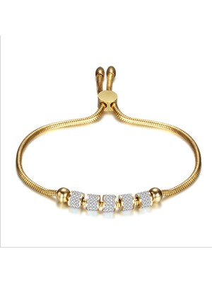 Normadia Parlak ve Şık Kadın Çelik Bileklik, Zarif Bilek Aksesuarı