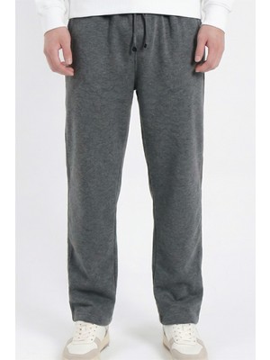 Veleno Erkek Füme Baggy Bol Paça Bel Lastikli Pike Pantolon