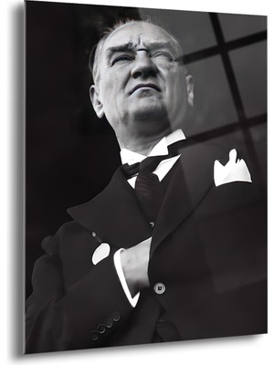 Atatürk Cam Tablo - Cam Tablolar - Atatürk Tablo - Atatürk Portresi - Atatürk Tablosu - ATA032