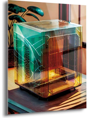 Fütüristik Radyo Cam Tablo - MOD071