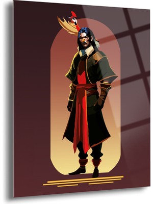 At Gözlü Kartal (Türk Mitolojik Karakter) Cam Tablo - MOD003