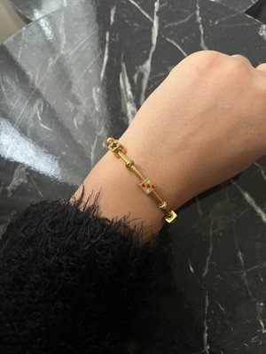 Normadia Mineli Hasır Kordonlu Paslanmaz Kelepçe, Dayanıklı ve Şık Tasarım