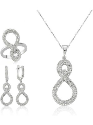 Inure Jewelry Gümüş Sonsuzluk Bayan Set
