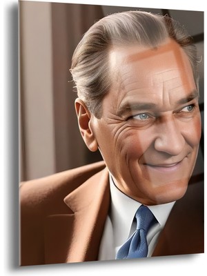 Atatürk Cam Tablo - Cam Tablolar - Atatürk Tablo - Atatürk Portresi - Atatürk Tablosu - ATA066