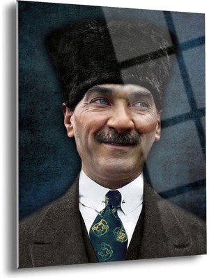 Atatürk Cam Tablo - Cam Tablolar - Atatürk Tablo - Atatürk Portresi - Atatürk Tablosu - ATA003