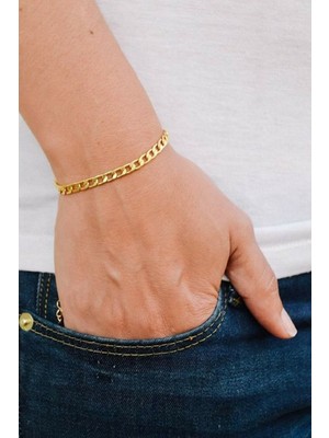 Normadia Şık Gold 316L Çelik Bileklik, Dayanıklı ve Zarif Tasarım