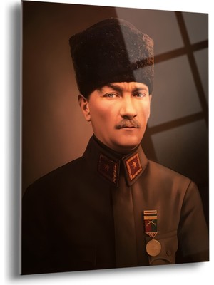 Atatürk Cam Tablo - Cam Tablolar - Atatürk Tablo - Atatürk Portresi - Atatürk Tablosu - ATA084