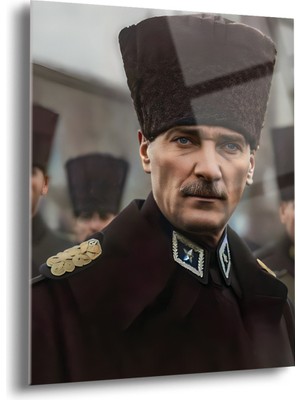 Atatürk Cam Tablo - Cam Tablolar - Atatürk Tablo - Atatürk Portresi - Atatürk Tablosu - ATA094