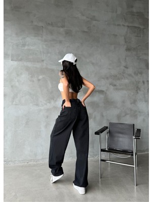 Aida Fashion Baggy Jeans .toka Detaylı