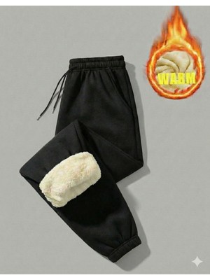 Ultra Sıcak Tutan Şardonlu Peluş Iç Astarlı Eşofman Altı