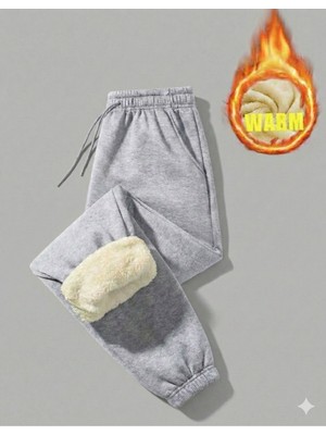 Ultra Sıcak Tutan Şardonlu Peluş Iç Astarlı Eşofman Altı