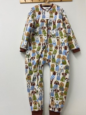 Key Kids Dog Poodle Krem Yeni Kız Erkek Unisex Çocuk Uyku Tulumu Pamuklu Bacaklı 10/12/14 Yaş Büyük Beden 2.5 Tog Kışlık Kalın