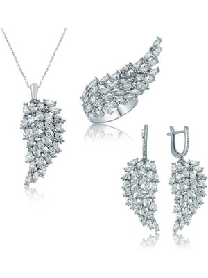 Inure Jewelry Gümüş Melek Kanadı Kadın Set