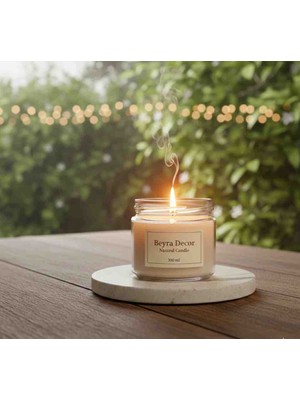 Bardak Mum 300 ml – Beyra Decor Doğal Cam Kavanoz Mum | El Yapımı Dekoratif Mum