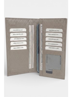Lederax Telefon Bölmeli Mıknatıslı Portföy Kartlık Uzun Cüzdan LD505