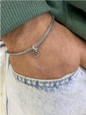 Normadia Kişiye Özel 925 Ayar Gümüş Harfli Bileklik, Unisex, Şık ve Zarif Tasarım