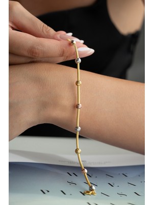 Normadia 925 Ayar Gümüş Renkli Toplu Dorika Bileklik, Şık ve Zarif Takı