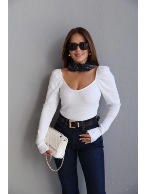 Purple By Banu Beyaz Karpuz Kol Body