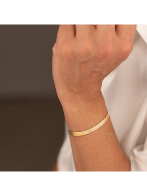 Normadia Kişiselleştirilebilir Gümüş Ezme Bileklik, Şık ve Zarif Takı